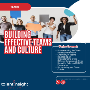 Building Effective Teams and Culture