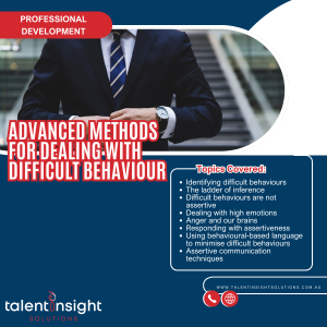 Advanced Methods for Dealing with Difficult Behaviour